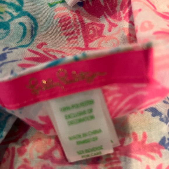 Lilly Pulitzer Multicolor Tropical Scarf 100% Polyester Fabric - Picture 8 of 11